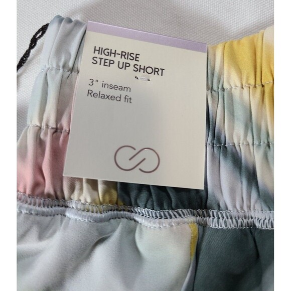 CALIA Step Up Shorts Sediment Stripe Green XXS High Rise Athletic 3" Inseam - Picture 5 of 6